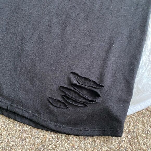 Guess Dress Black Distressed Womens Size Small - Picture 6 of 9